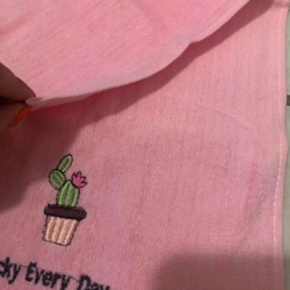 {NWOT} Set of 2 Cactus Embroidered Face Towels